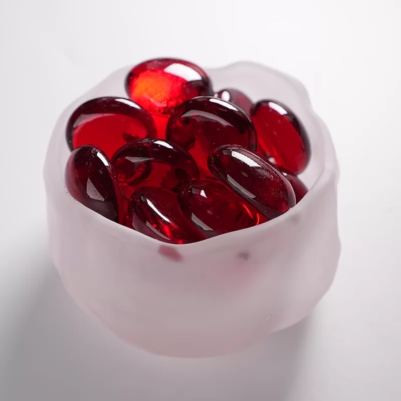 Glas Cashewnëss Stone, Glas flaach Perlen benotzt fir Dekoratioun