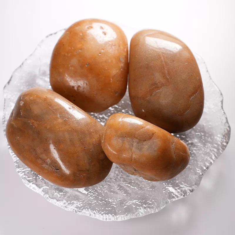 Natierlech faarweg / wäiss / schwaarz / giel Cobble Stones Fir Park Aménageieren