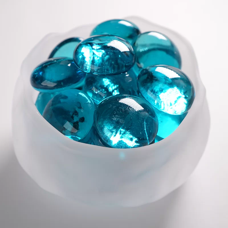 Glas Cashewnëss Stone, Glas flaach Perlen benotzt fir Dekoratioun